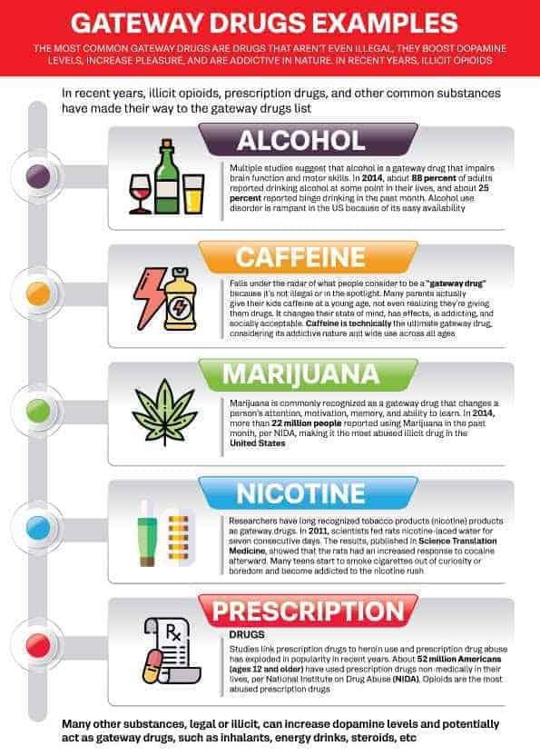 infographic of gateway drugs