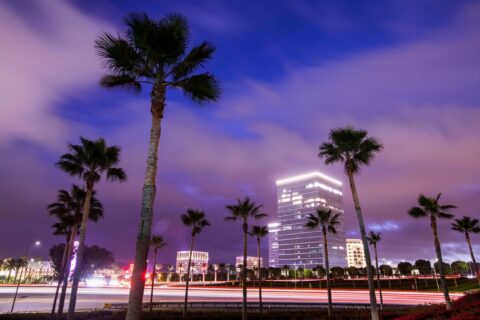 night in downtown near drug rehab Irvine CA